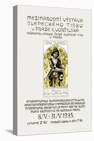 International Exhibition of Print for the Blind-Alphonse Mucha-Stretched Canvas