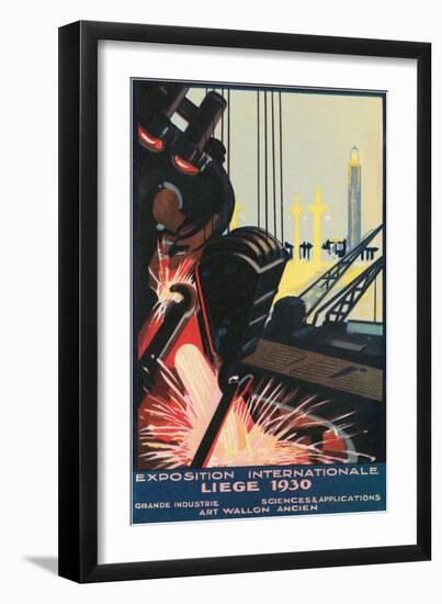 International Exposition in Liege-null-Framed Art Print