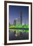 International Finance Centre and Skyscrapers in Zhujiang New Town at Dusk-Ian Trower-Framed Photographic Print