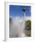 International Fountain and Space Needle at the Seattle Center, Seattle, Washington State, USA-Richard Cummins-Framed Photographic Print