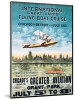 International Great Lakes Flying Boat Cruise, Chicago to Detroit, c.1913-null-Mounted Art Print