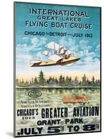 International Great Lakes Flying Boat Cruise, Chicago to Detroit, c.1913-null-Mounted Art Print