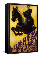 International Horse Show Advert-null-Framed Stretched Canvas