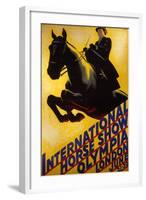 International Horse Show Advert-null-Framed Art Print