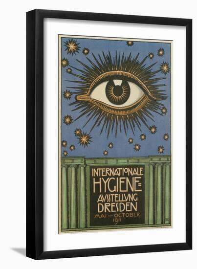 International Hygiene Exhibition Poster with Eye-null-Framed Premium Giclee Print