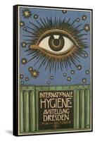 International Hygiene Exhibition Poster with Eye-null-Framed Stretched Canvas