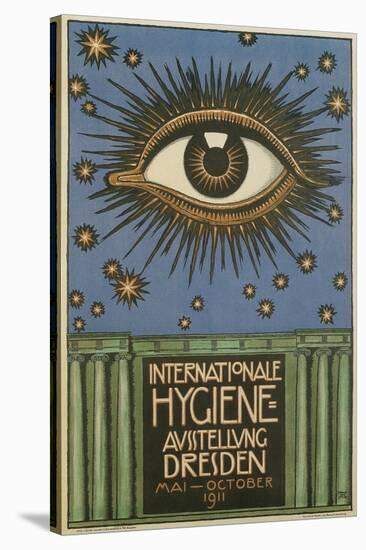 International Hygiene Exhibition Poster with Eye-null-Stretched Canvas