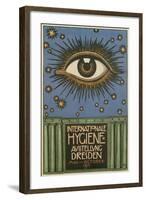 International Hygiene Exhibition Poster with Eye-null-Framed Giclee Print