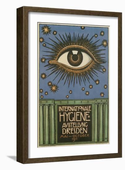 International Hygiene Exhibition Poster with Eye-null-Framed Giclee Print