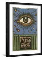 International Hygiene Exhibition Poster with Eye-null-Framed Giclee Print