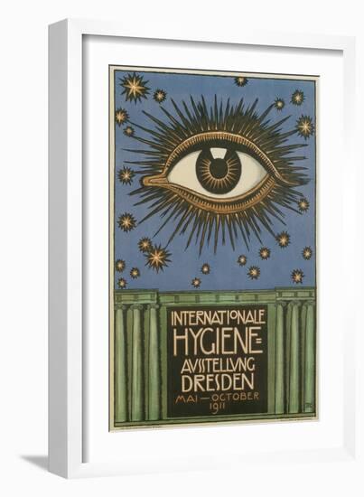 International Hygiene Exhibition Poster with Eye-null-Framed Giclee Print