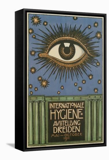 International Hygiene Exhibition Poster with Eye-null-Framed Stretched Canvas