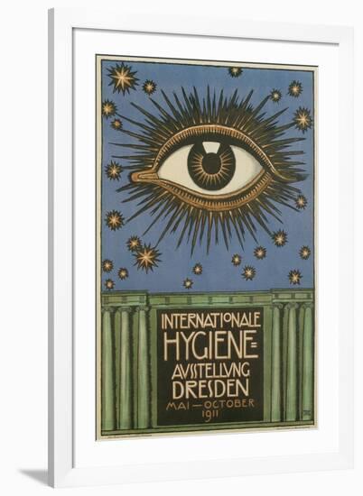 International Hygiene Exhibition Poster with Eye-null-Framed Giclee Print