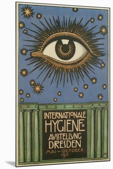 International Hygiene Exhibition Poster with Eye-null-Mounted Giclee Print