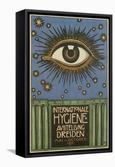 International Hygiene Exhibition Poster with Eye-null-Framed Stretched Canvas