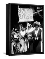 International Ladies Garment Workers Union Strikers Picket Two Shops in Philadelphia-null-Framed Stretched Canvas