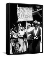 International Ladies Garment Workers Union Strikers Picket Two Shops in Philadelphia-null-Framed Stretched Canvas