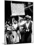 International Ladies Garment Workers Union Strikers Picket Two Shops in Philadelphia-null-Mounted Photo