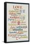 International Love Poster-null-Framed Stretched Canvas