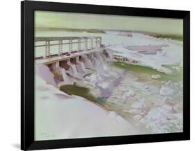 International Nickel Company- Kelsey Dam on the Nielsen River, Manitoba-Terence Cuneo-Framed Giclee Print