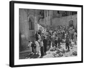 International Red Cross Employees Helping Jewish Refugees-null-Framed Photographic Print