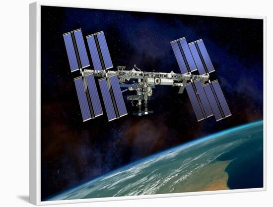 International Space Station, Artwork-David Ducros-Framed Photographic Print