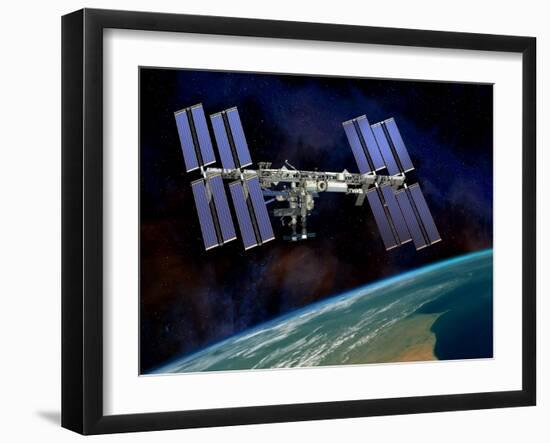 International Space Station, Artwork-David Ducros-Framed Photographic Print