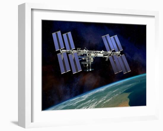 International Space Station, Artwork-David Ducros-Framed Photographic Print