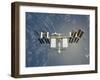 International Space Station Backdropped Against Earth-null-Framed Photographic Print