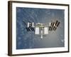 International Space Station Backdropped Against Earth-null-Framed Photographic Print