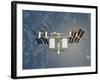 International Space Station Backdropped Against Earth-null-Framed Photographic Print