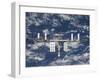 International Space Station Backdropped by a Blue and White Earth-Stocktrek Images-Framed Photographic Print