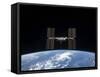 International Space Station Backdropped by Earth's Horizon-Stocktrek Images-Framed Stretched Canvas