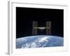 International Space Station Backdropped by Earth's Horizon-Stocktrek Images-Framed Photographic Print