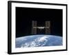 International Space Station Backdropped by Earth's Horizon-Stocktrek Images-Framed Photographic Print