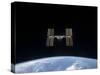 International Space Station Backdropped by Earth's Horizon-Stocktrek Images-Stretched Canvas