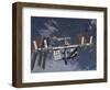 International Space Station in Orbit Above the Earth-null-Framed Photographic Print