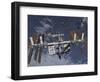 International Space Station in Orbit Above the Earth-null-Framed Photographic Print