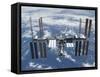 International Space Station in Orbit Above the Earth-null-Framed Stretched Canvas