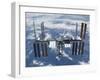 International Space Station in Orbit Above the Earth-null-Framed Premium Photographic Print