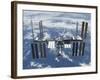 International Space Station in Orbit Above the Earth-null-Framed Photographic Print