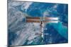 International Space Station (Over Miami) Art Poster Print-null-Mounted Poster