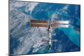 International Space Station (Over Miami) Art Poster Print-null-Mounted Poster