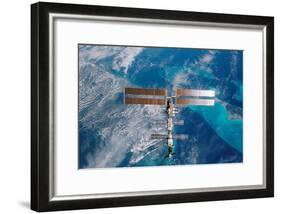 International Space Station (Over Miami) Art Poster Print-null-Framed Poster