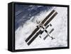 International Space Station-Stocktrek Images-Framed Stretched Canvas