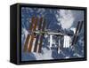 International Space Station-Stocktrek Images-Framed Stretched Canvas