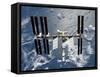 International Space Station-Stocktrek Images-Framed Stretched Canvas