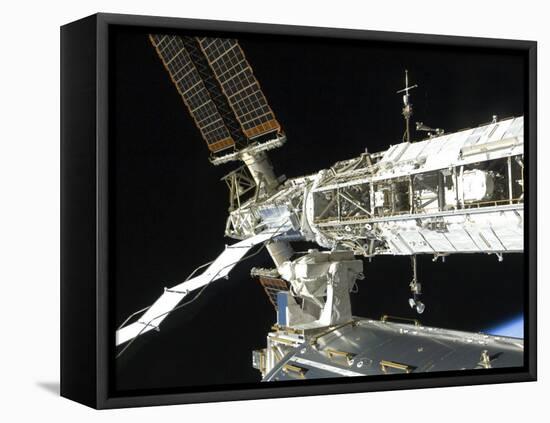 International Space Station-Stocktrek Images-Framed Stretched Canvas