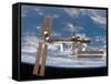 International Space Station-Stocktrek Images-Framed Stretched Canvas