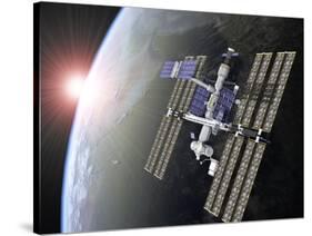 International Space Station-Roger Harris-Stretched Canvas